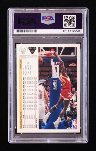 Dominique Wilkins - SIGNED On Card - 1991 Upper Deck 🔥PSA Auto 🔥 Atlanta Hawks - Picture 2 of 2