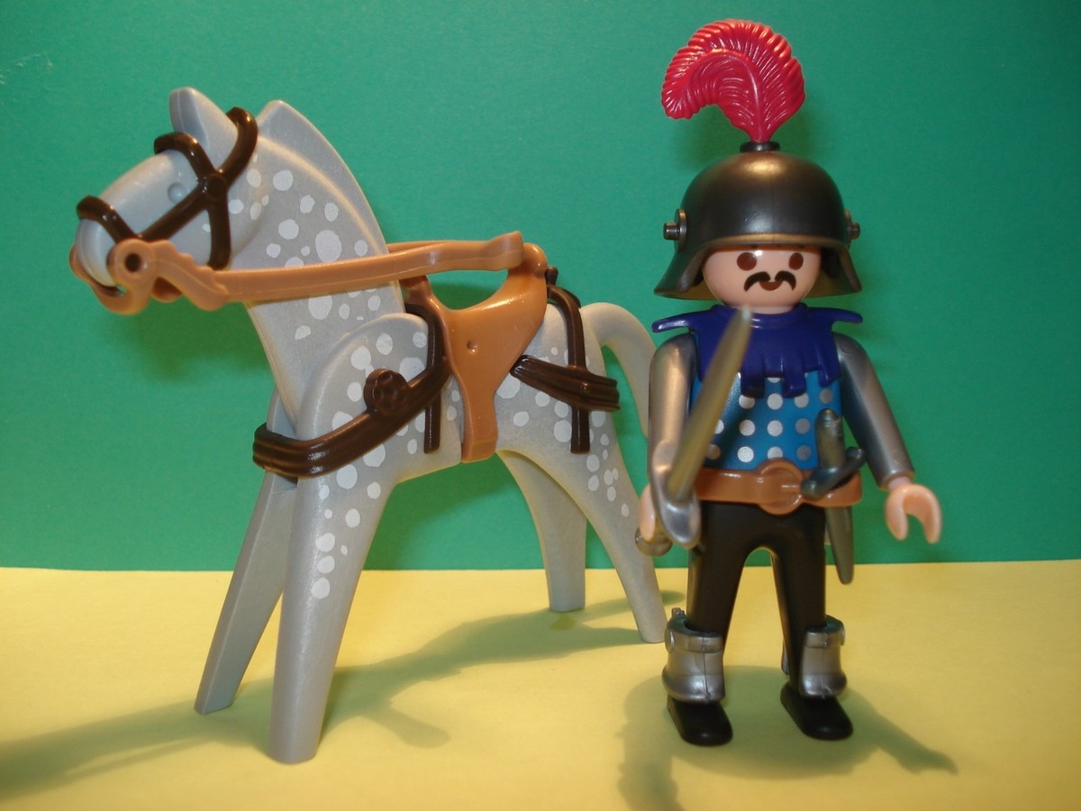 PLAYMOBIL 6464 POLICIA MEDIEVAL CON CABALLO ¡ ESTADO NUEVO UK