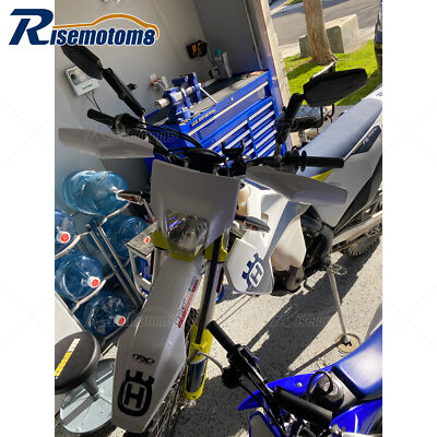 Risemotom8 RAM Ball Mount Rear View Side Mirror – CNC Aluminum, Fits Husqvarna FE250, FE350, FE450 & Universal 8/10mm