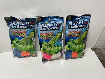 Zuru Bunch O Balloons 100 Rapid-Filling Self-Sealing Water Balloon 3 Pack - 300