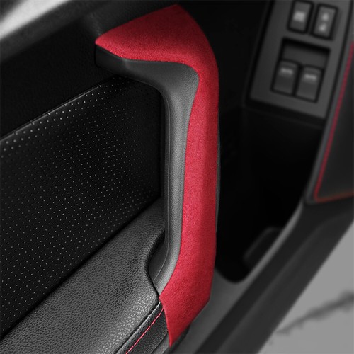 Suede Red Interior Door Handle Trim For Toyot@ 86 /Subaru BRZ 12-2020 Scion FR-S - Picture 4 of 9