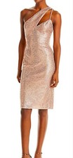 Aqua Formal Mini Dress Beautiful Copper Sequins Size S Retail 288. 80 Off 