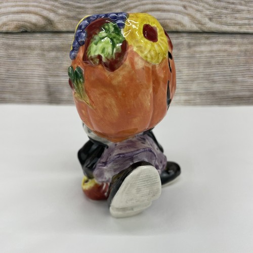 Fitz and Floyd Halloween Kitty Cat Witch Pumpkin Candle Holder 1995 - Picture 7 of 11