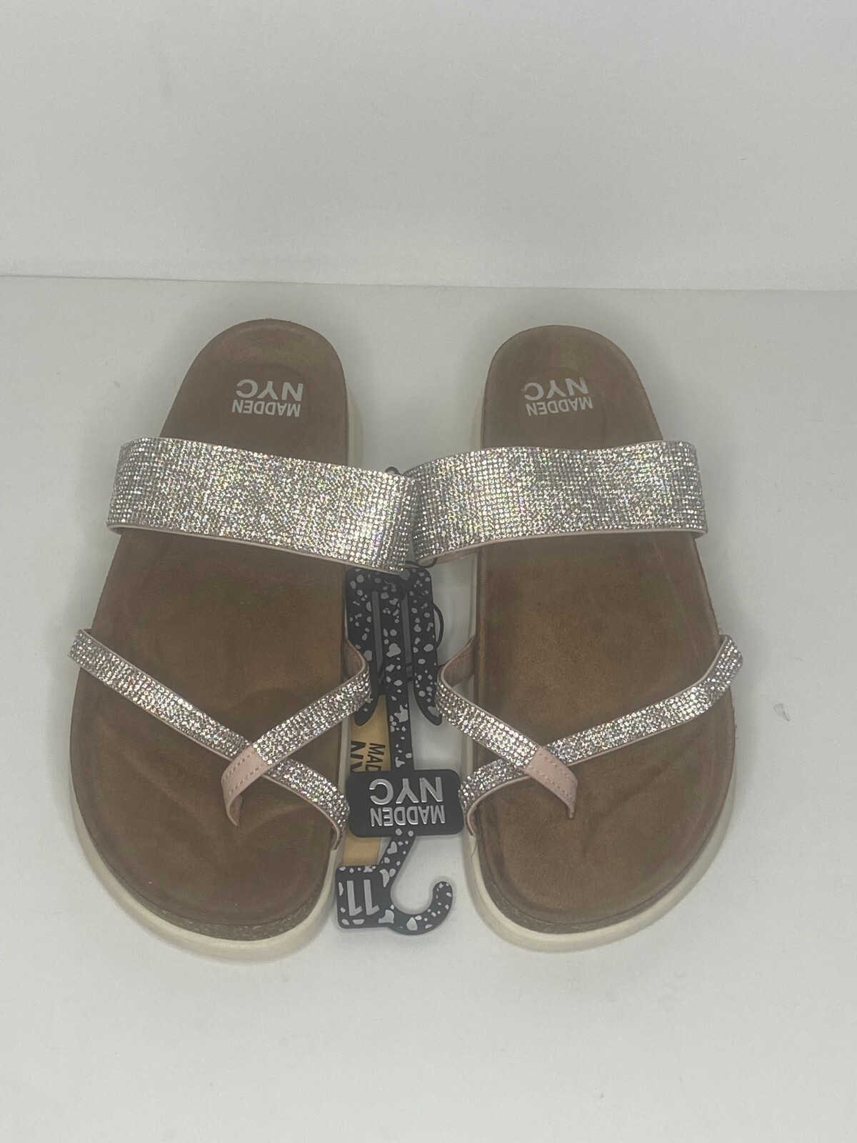 Madden NYC Womens Embellished Sandals Natural Size 11 889487998136 | eBay