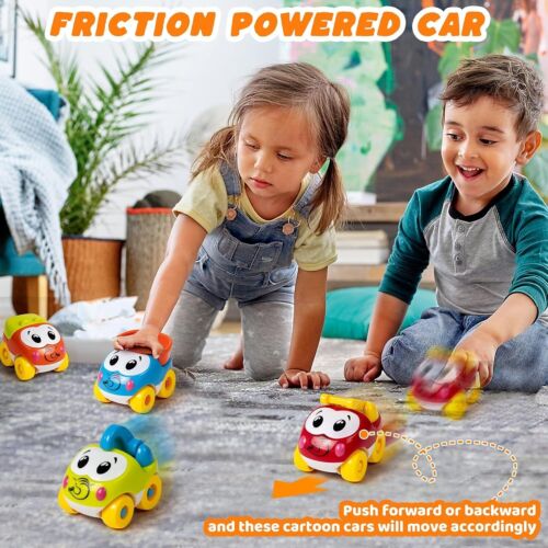 Elephant Slide 4 Animal Cars Push Run Truck Racetrack Baby Educational Toy Safe - Picture 4 of 8