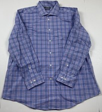 Lauren Ralph Lauren Regular Fit Stretch Blue Check Dress Shirt XL