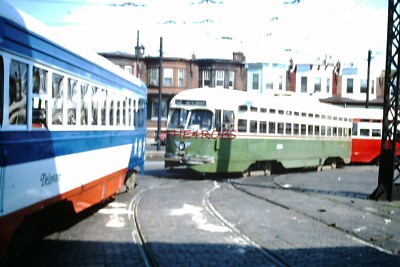 Original 1976 Septa Trolley Cars Luzerne Barn Shop Philadelphia Slide 8378