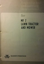 Massey Ferguson MF 7 Lawn Tractor & Mower Assembly & Pre-Delivery Manual 7hp