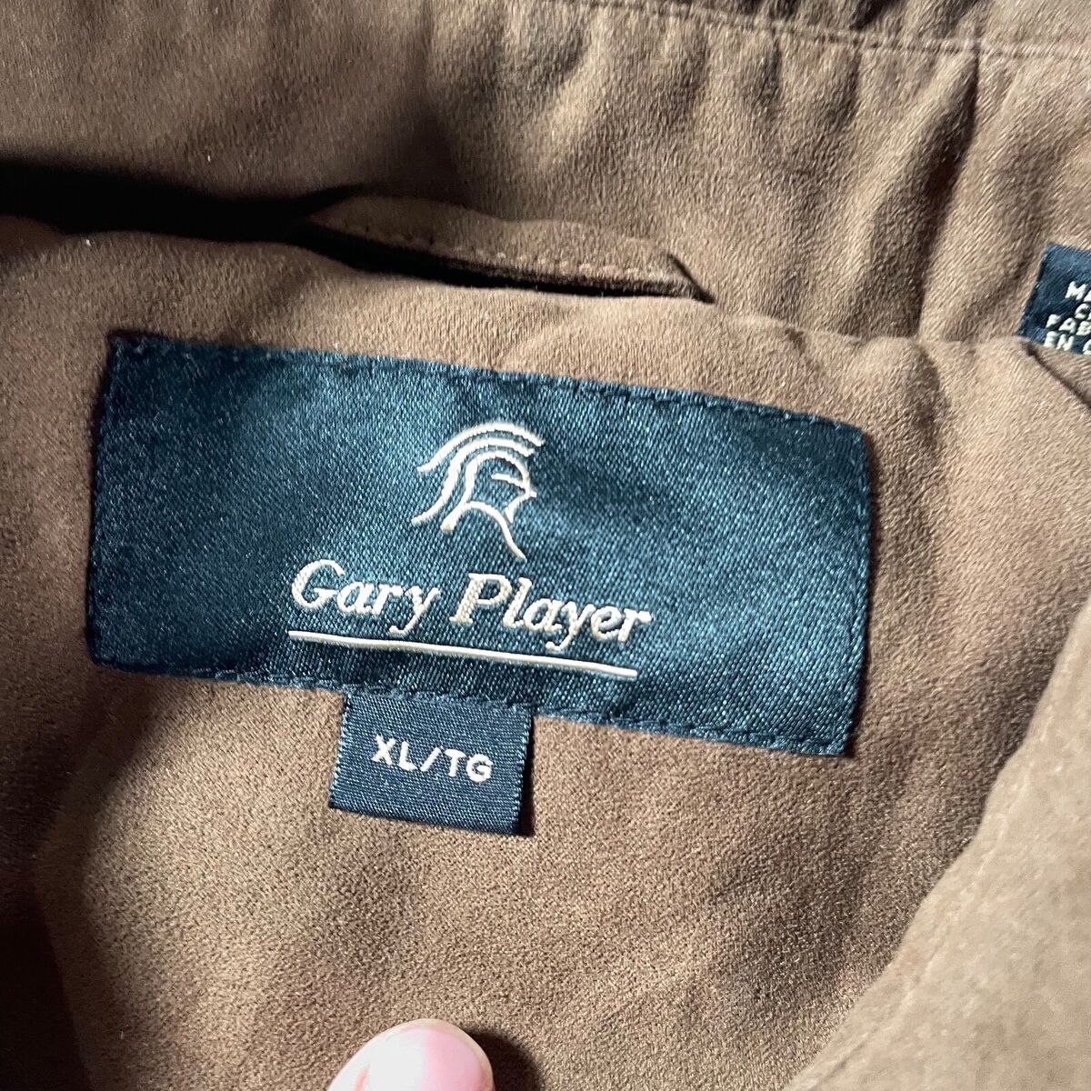 Gary Player Jacket Mens Extra Large Brown Faux Suede Leather Gary Player Jacket Mens Extra Large Brown Faux Suede Leather