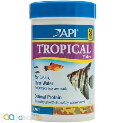 API Tropical Flakes 5.7oz Freshwater Tropical Community Fish Flake Food