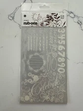 G BasicGrey Transfer Rub-Ons Happy Birthday Scrapbooking Craft Art Journalling