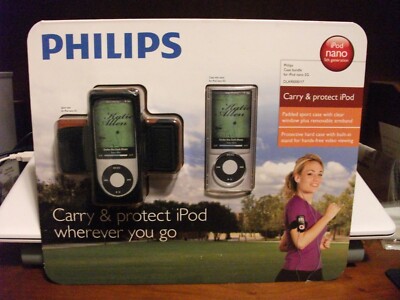 Vintage Phillips iPod Nano 5G Sport Case With Armband And Hard Case With Stand