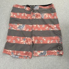 Roark Board Shorts Mens Floral Striped Hybrid Performance Surf Swim Stretch 34