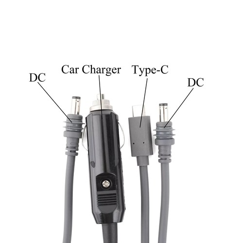 1Pc For Starlink Mini 3 In 1 DC Power Cable Car Charger/Type-C/DC Cable Adapter - Afbeelding 12 van 14