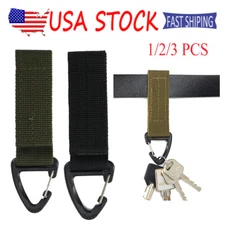 Tactical Key Clip Military Army Carabiner Holder Strap Belt Hook Poly Web Buckle