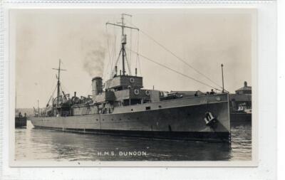 HMS DUNDALK: Marinepostkarte mit falscher Bildunterschrift (C80311)
