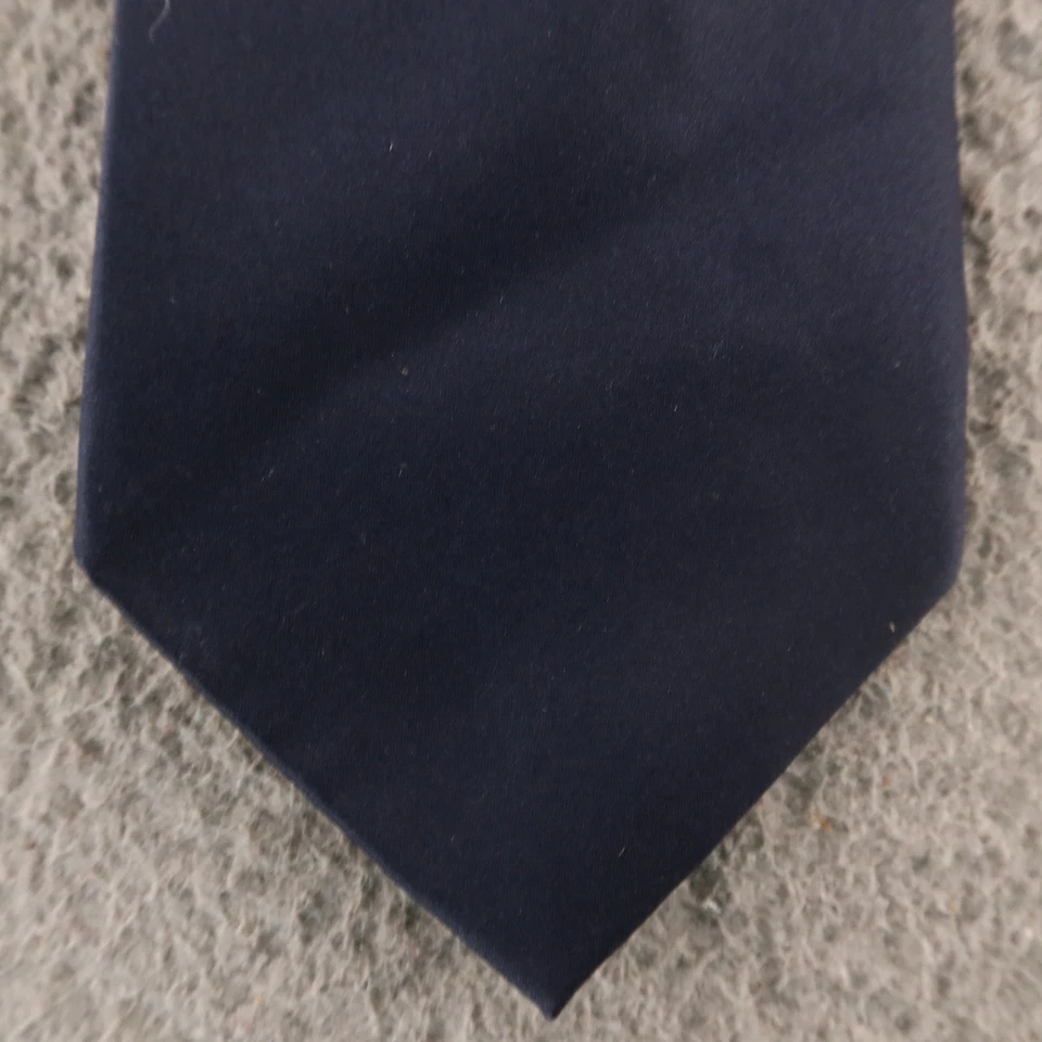 Van Heusen Tie Blue Solid Twill Polyester 4" - Image 2 of 4