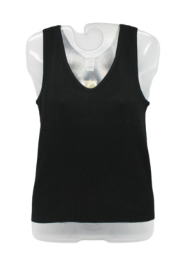 Damen Bluse mit breiter Schulter, warme Baumwolle SPINNE, schwarz cod.072302