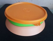 TUPPERWARE Kinder Teller 500 ml grün orange rutschfester KinderTeller C118