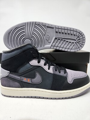 Nike Air Jordan 1 Mid SE Craft Shoes Black Cement Gray DM9652-001 Men's & GS New