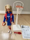 Vtg 1998 WNBA Barbie Basketball Hoop Doll Rebecca Lobo 20205 Mattel 99% Complete