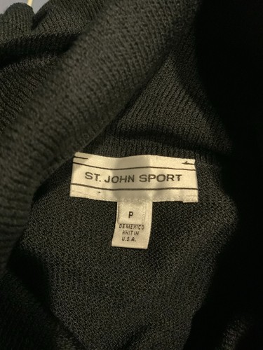 St. John Sport Black Studded Knit Turtleneck, Size P / 2 - Picture 8 of 8