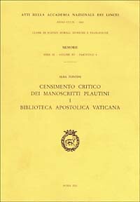 Kritische Volkszählung der Plautiner Handschriften. Vol. 1: Vatikanische Apostolische Bibliothek