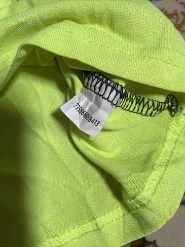Fila Sport Shirt Men XXL Tank Top Black & Electric Yellow Performance Workout - Picture 9 of 13