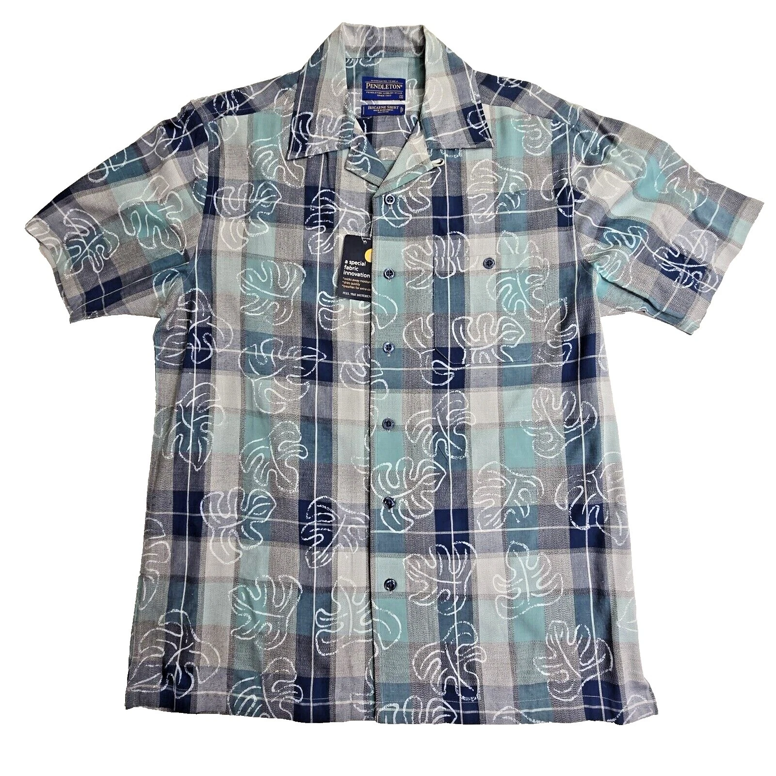 Pendleton Floral Casual con Botones camisas para hombres