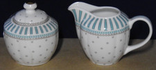 Grace Teaware Josephine Aqua Creamer & Sugar Bowl NUEVO