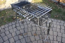 Stainless Steel Charcoal Grill Mangal BBQ Portable Shish  Kebab Kabab Shashlyk  