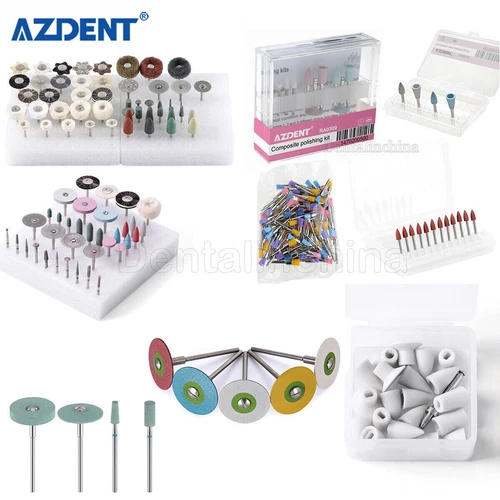 Kit de sistema diamantes pulido polvo dental fresas diamante RA pulidor cepillos