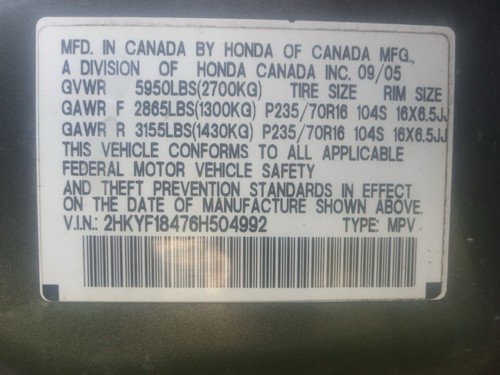 Honda CRV Inner Interior Cabin Fusebox Relay Junction 05 06 - 第 7/8 張圖片