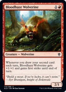 Bloodhaze Wolverine - Foil x1 - Throne of Eldraine - NM-Mint, English - Throne o