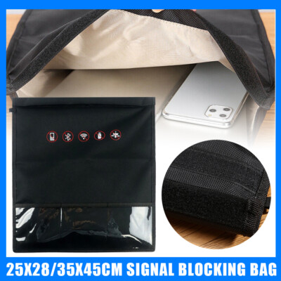 Große Faraday Tasche RFID Signal Blocking Abschirmung Etui Handy Geldbörse Handy Blocker