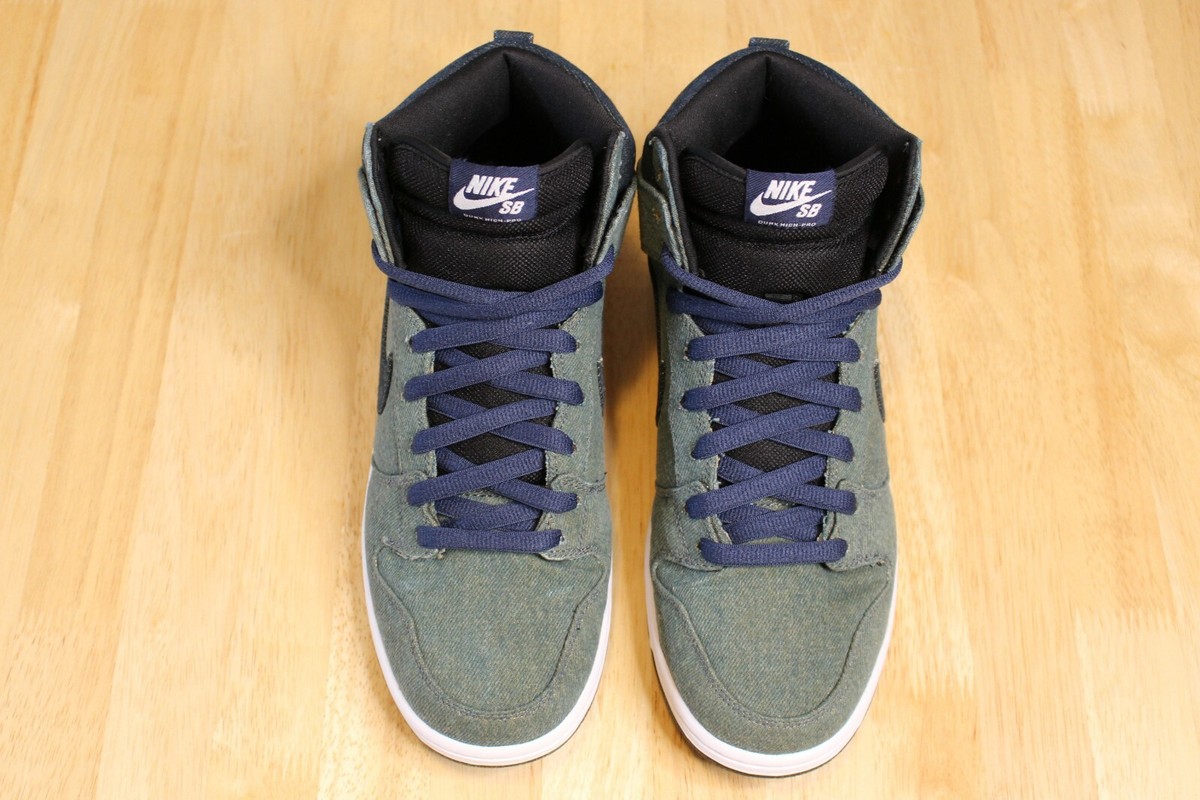 Nike SB Dunk High Premium \'Denim\' Men’s Size 6.5 (313171-401) CLEAN OG ALL VNDS 2011 Denim Nike Dunk High Premium SB Midnight Navy 313171  main image 3