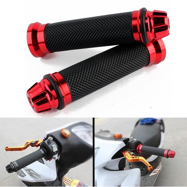 Motorcycle Hand Grips Bar Ends 7/8" Handlebar CNC Aluminum For Ducati