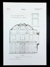 St Paul's Cathedral Lord Mayors Vestry London measured drawing Architecture 1907