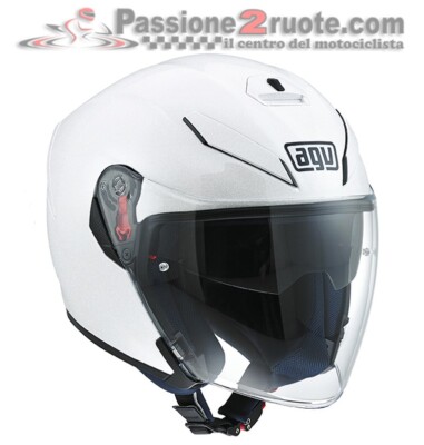 AGV K5-JET Jethelm Pearl White, Weiß, Carbon-Fiberglas, Größe S MS