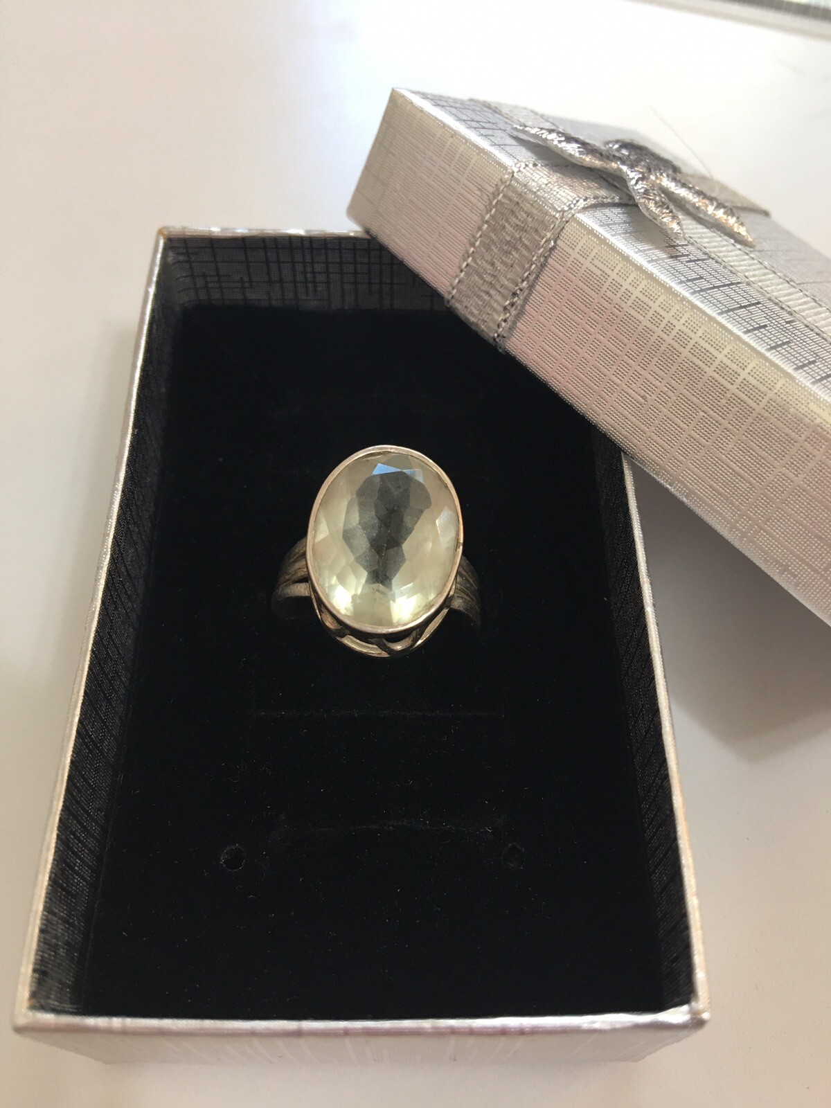 Vintage 925 Solid Sterling Silver Large Aquamarin… - image 5