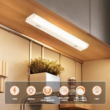 LED 12''/18''/24'' Under Cabinet Closet Light Hardwired Kitchen Lamp Linkable