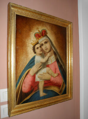 Madonna mit Kind XIX Jhd. inkl. Rahmen: 57x69,5 cm. 