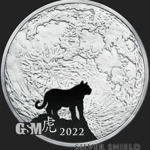2022 Silver Shield YEAR OF THE TIGER LUNAR v3 - 1oz .999 Silver Reverse Proof