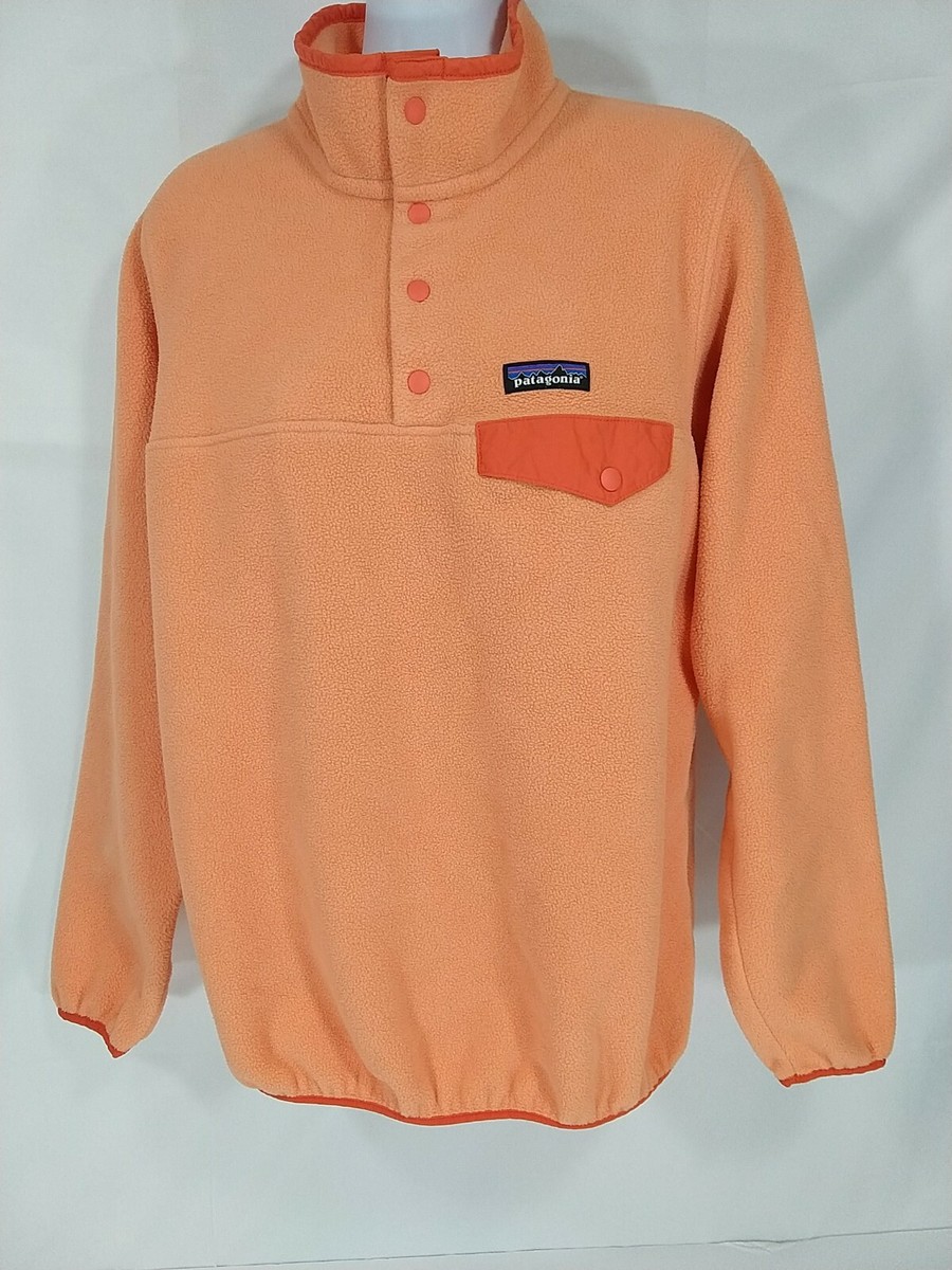 VTG PATAGONIA Synchilla Snap T Fleece Womens Size Medium Peach
