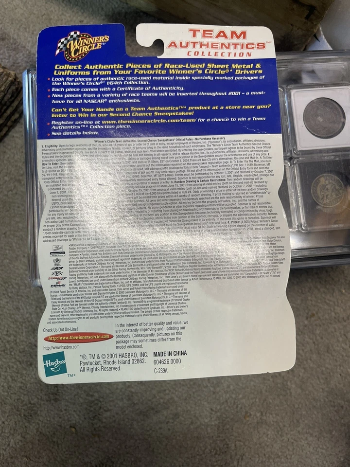 Dale Earnhardt 2001 Winners Circle #3 Team Auténtico Metal Taz Body Daytona 500 Foto 4 de 4