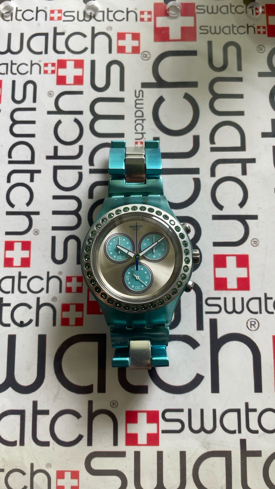 Swatch Turkisia SVCS1000AG Irony Diaphane Aluminium 43mm Box image 4