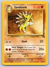 1999 POKEMON SANDSLASH FOSSIL 41/62 UNLIMITED UC NM A88588 FREE S&H on eBay