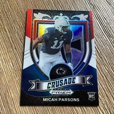2021 Panini Prizm Draft Picks Crusade Micah Parsons #175 (RC) Red, White, & Blue