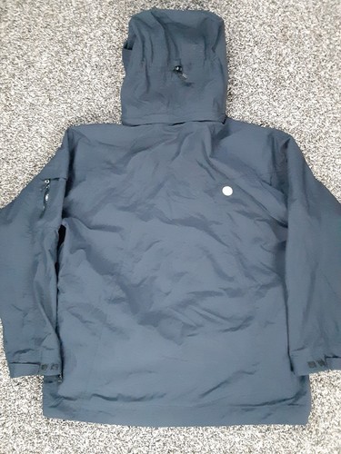 Mens Large Marmot Membrain Navy Nylon Full Zip Hooded Packable Ski/Snow Jacket - Picture 10 of 16