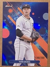 TARIK SKUBAL BLUE REFRACTOR CARD #190/200 - 2025 TOPPS FINEST BASEBALL